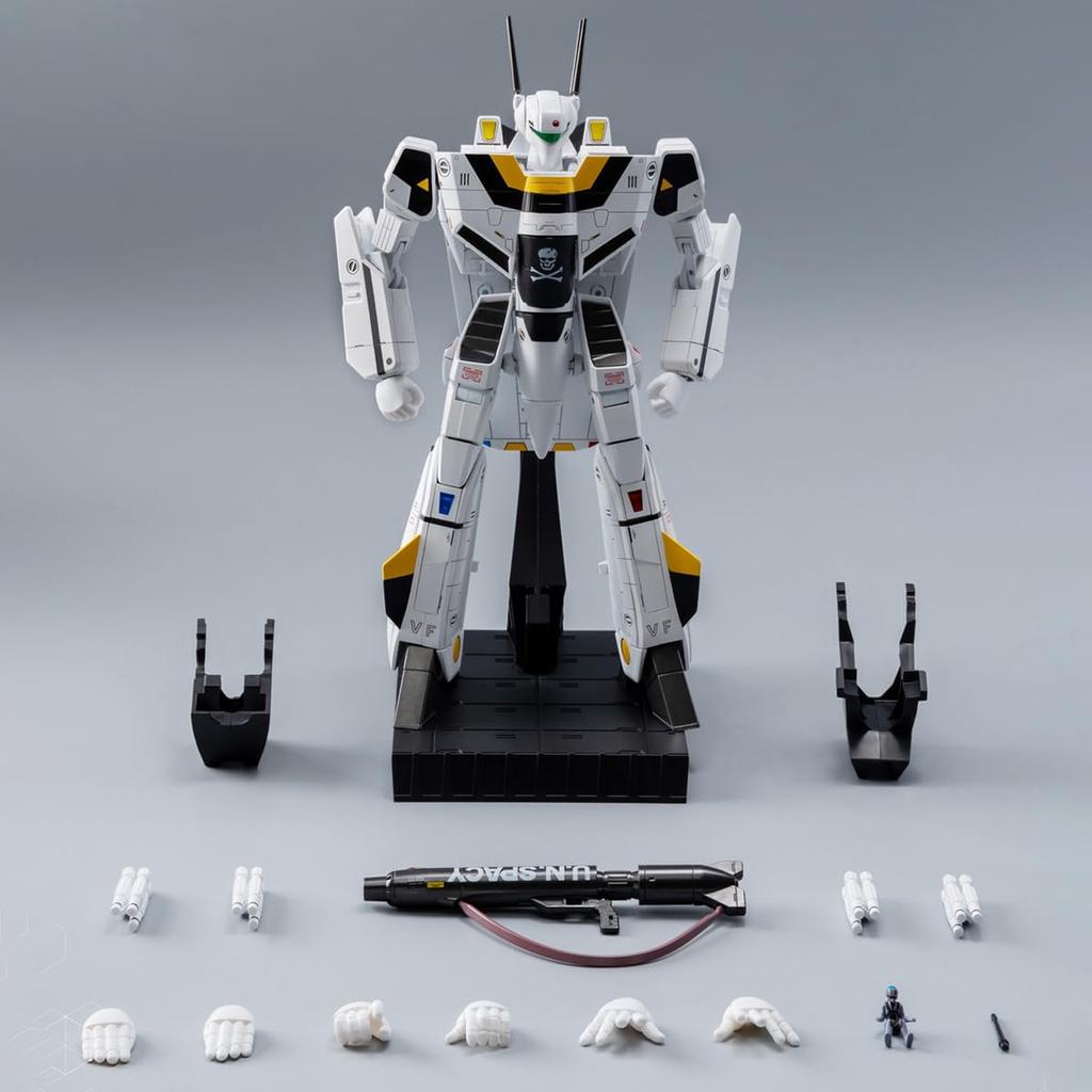 HiPlay Threezero Super Battle Macross VF-1S Valkyrie Roy Focker 3Z03050W0 Movable Action Figure Complete Set