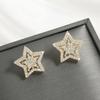 ZAKOL Exquisite Fashion Five-pointed Star Micro-set Zircon Stud Earrings For Women Geometric Daily Simple Jewelry Accessories