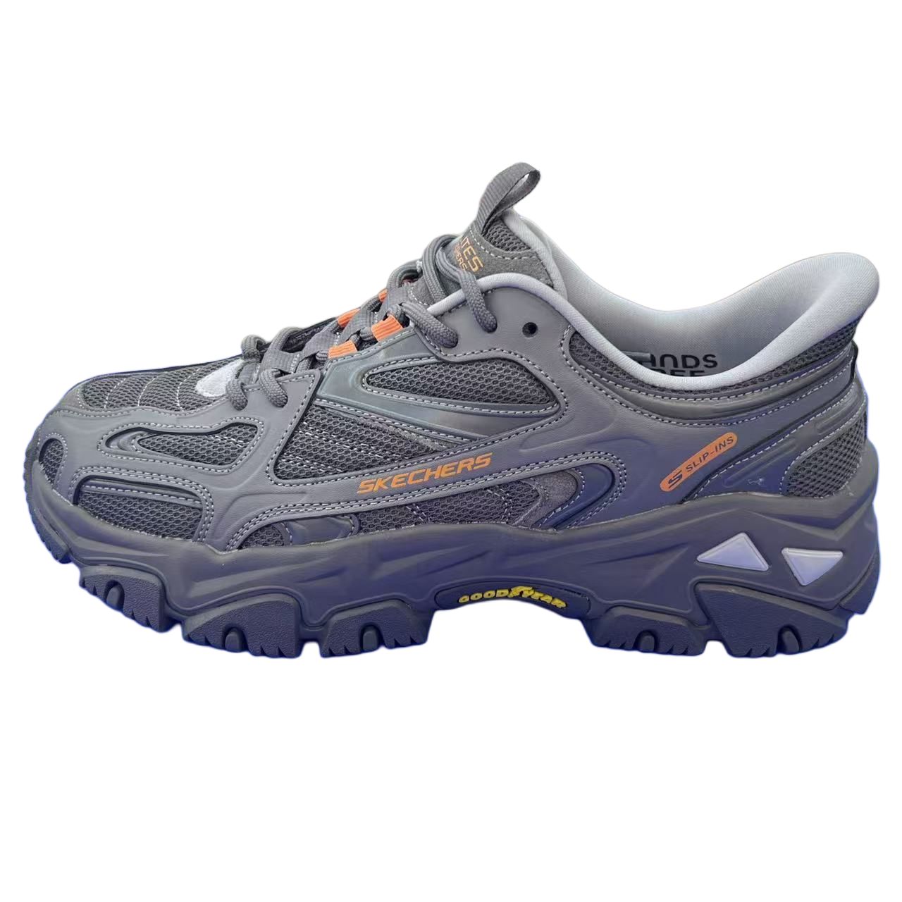 Skechers Slip-Ons Comfortable Versatile Shock-Absorbing Non-Slip Durable Breathable Low-Top Dad Shoes Men sneakers Gray 237717-GYOR 41