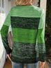2024 High-Quality Color Block V-Neck Long Sleeve T-Shirt