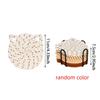 4/8 Pcs Woven Cotton Drink Coasters Non-Slip Base Absorbent Coasters  Kitchen Accessories
