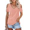 Women's 2023 Fashion Off-the-Shoulder Short Sleeve T-shirt