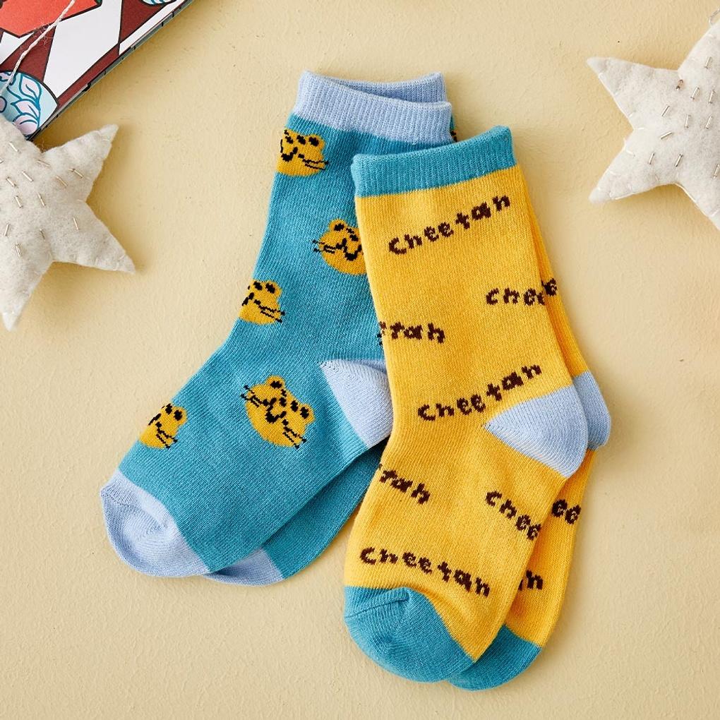 Leo Nápis Ponožky Sada 2 Zelené (Věk 4-7 let)_CZ8124014