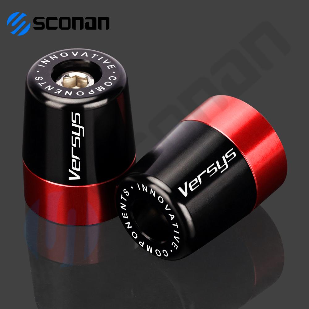 Motorcycle Accessories CNC Handlebar Grips Handle Bar Grip End Cap Plugs For Kawasaki VERSYS 300X 650 1000 VERSYS650