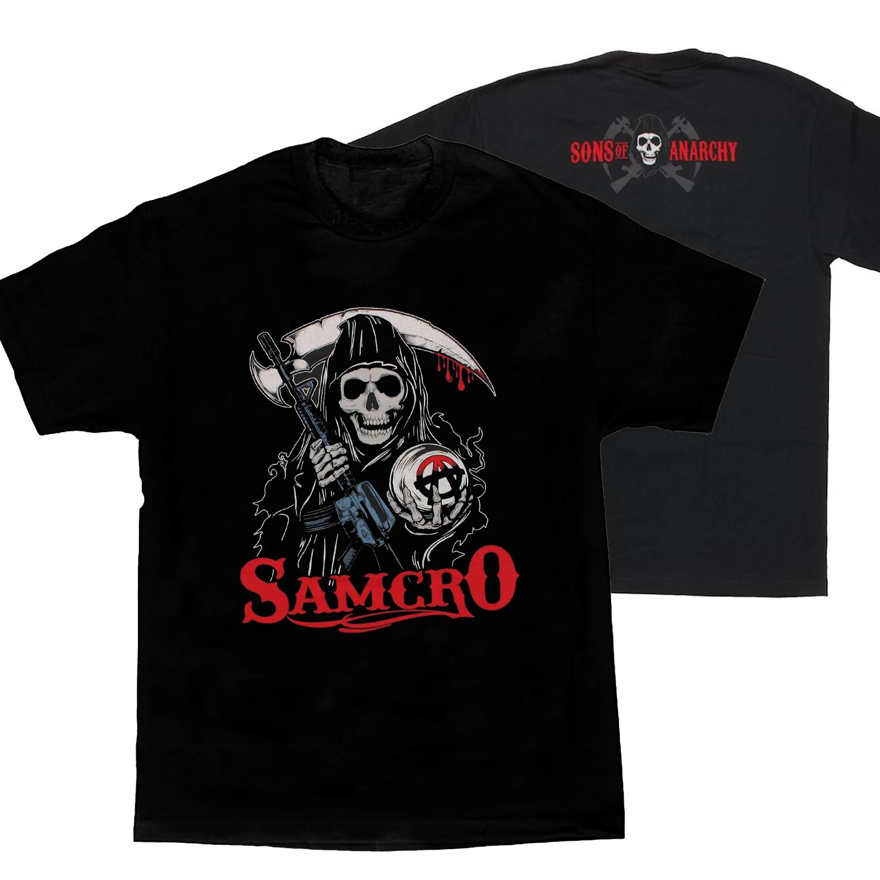 

Vintage SOA Stylized Grim Reaper SAMCRO T-Shirt 100% Cotton O-Neck Summer Short Sleeve Casual Mens T-shirt Size S-3XL 4XL