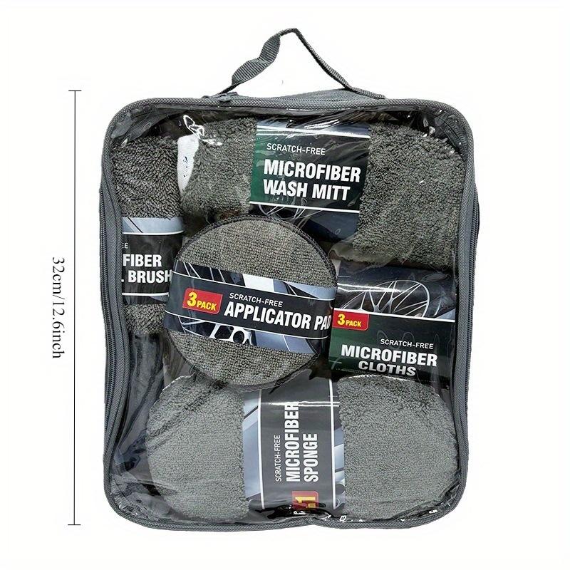 11pcs Car Cleaning Kit That Includes a Tire Brush, Microfiber Cleaning Gloves, Making It an Excellent Choice for Car Cleaning.