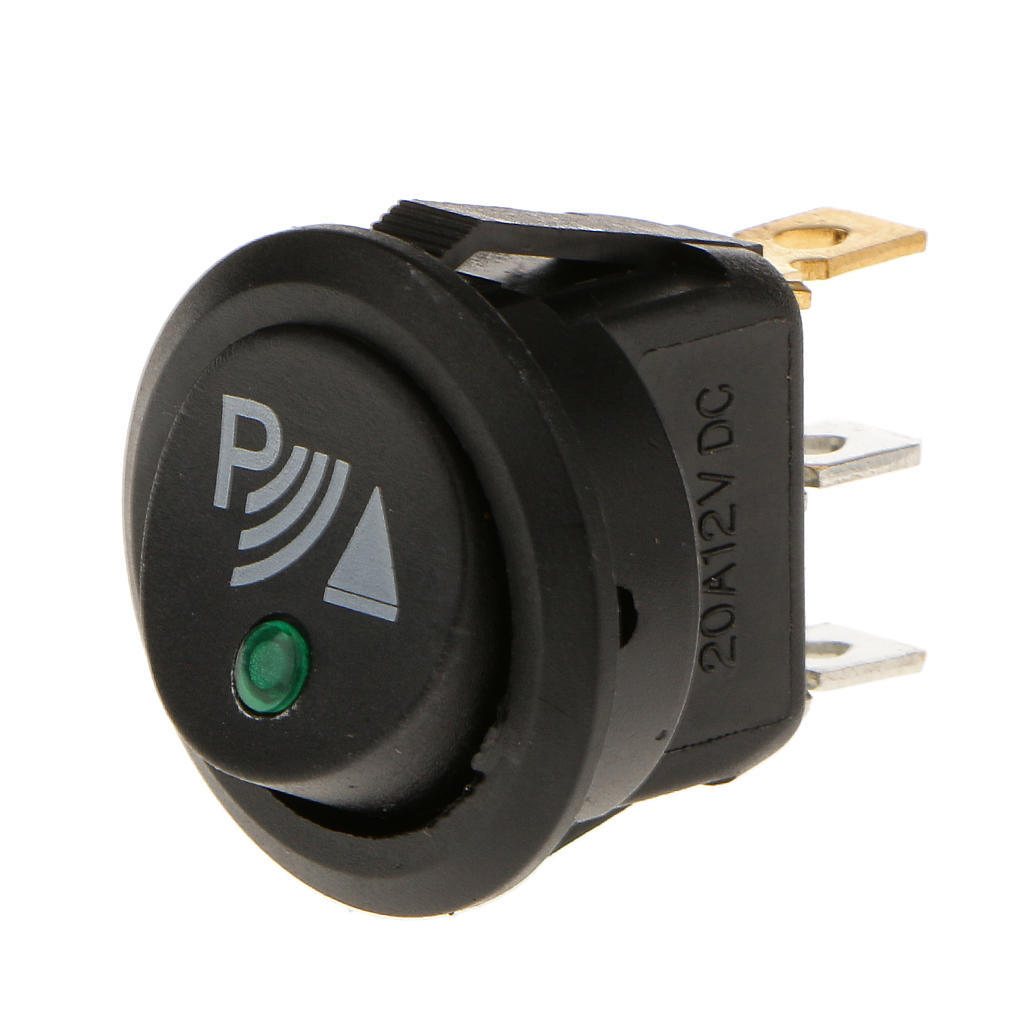 1 Pcs Rocker ON/OFF Switch For Parking Reversing Reverse Sensor Illuminated Round 12V 20A 30mm*20mm*20mm