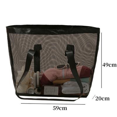 New Large Capacity Mesh Bag Multistyles Protable Swimming Beach Bag Women Makeup Organizer