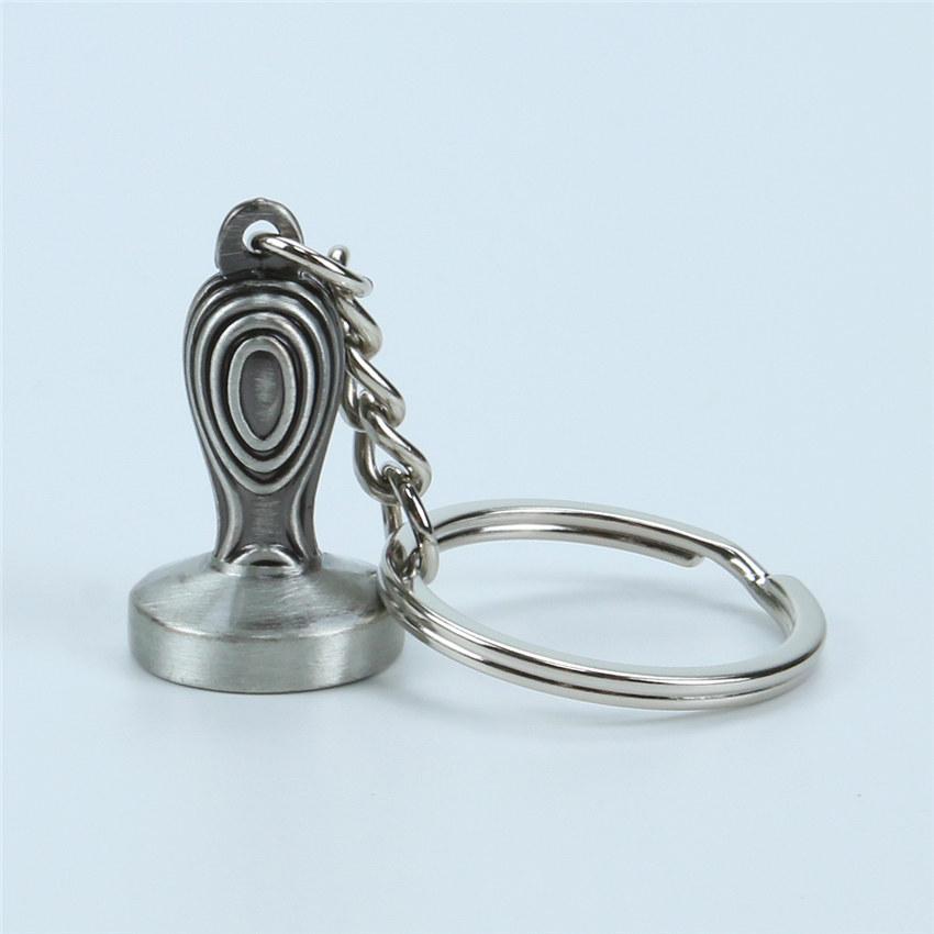 Creative Barista Coffee Tamper Keychain Coffee Machine Handle Moka Pitcher Keyring Portable Coffeeware Espresso Accessories Gift