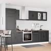 8 Piece Kitchen Cabinet Set Kalmar Black Wood Based Panel