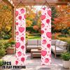2D Flat, 2D Flat - 2D Flat, 2D Flat - 2D Flat Printing 2pcs Valentine Roses Hearts Porch Banners, Sign Front Door Hanging Decor Couplets Banner for Ho