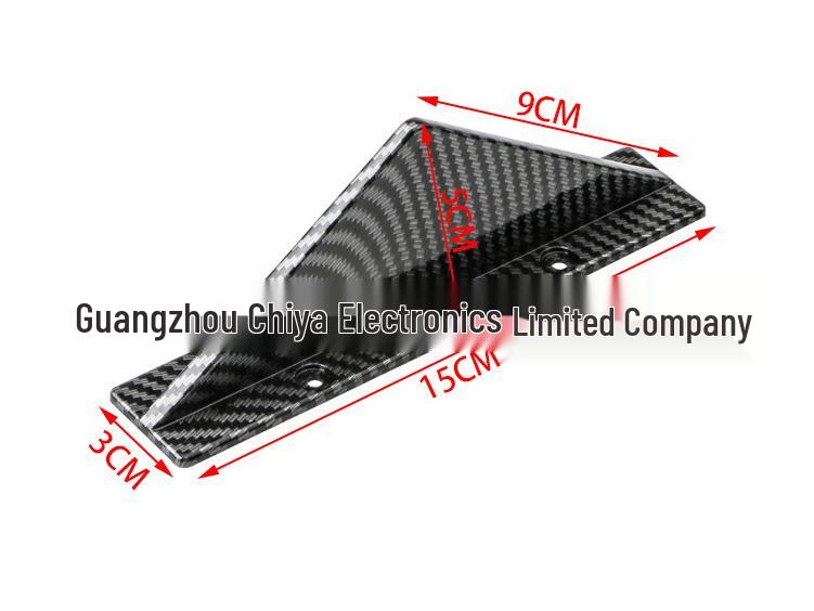 Universal Carbon Fiber-Pattern Rear Spoiler Kit for Cars