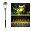 Solar Powered Stainless Steel Garden Lights Waterproof Outdoor Pathway Lighting Auto On/Off Landscape Yard Decor Solar Power