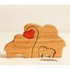 Wooden Puzzle Mother Bear Cub Set DIY Craft Decor Mother's Day Gift
