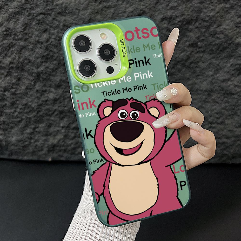 

Мультяшный чехол Lotsos Bear для Samsung Galaxy S26 S25 Edge S24 S23 S22 S21 FE S20 Ultra Plus 5G, цветной, серебристый, жесткий Galaxy S23+