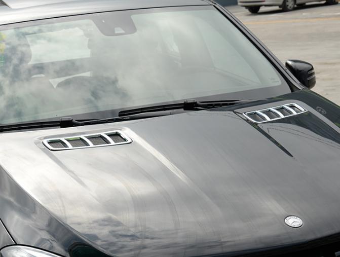2 szt. Przednia maska silnika Kratka wlotu powietrza Osłona dla Mercedes-Benz W166 X166 GLE GL ML Akcesoria Potrójne chromowane wykończenia