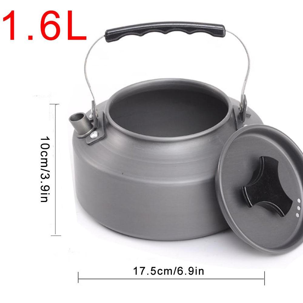 1.1L /1.6L/2L Outdoor Camping Kettle Coffee Tea Pot Portable Lightweight Aluminum Teapot  for Hiking Picnic