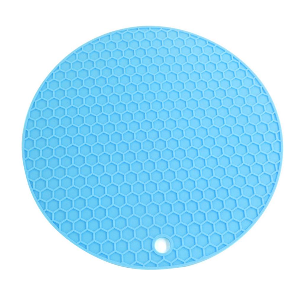 Round Silicone Heat Resistant Mat Non-Slip Coaster Placemat Saucepan Pot Holder