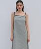 Metapeo Met Striped Bustier Dress Holiday Charcoal