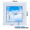 Okno Pcv Antracyt 70X70 Lewe, Nowe 700X700 Mm Rozwierno Uchylne, Dwuszybowe
