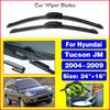 Front Wiper Blades For Hyundai Tucson JM 2004 2005 2006 2007 2008 2009 Windscreen Windshield Window Car Accessories 24"+16"