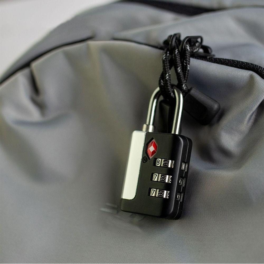 Security Tool Customs Password Lock Anti-theft Cabinet Padlock 3 Digit Combination Lock for Travel