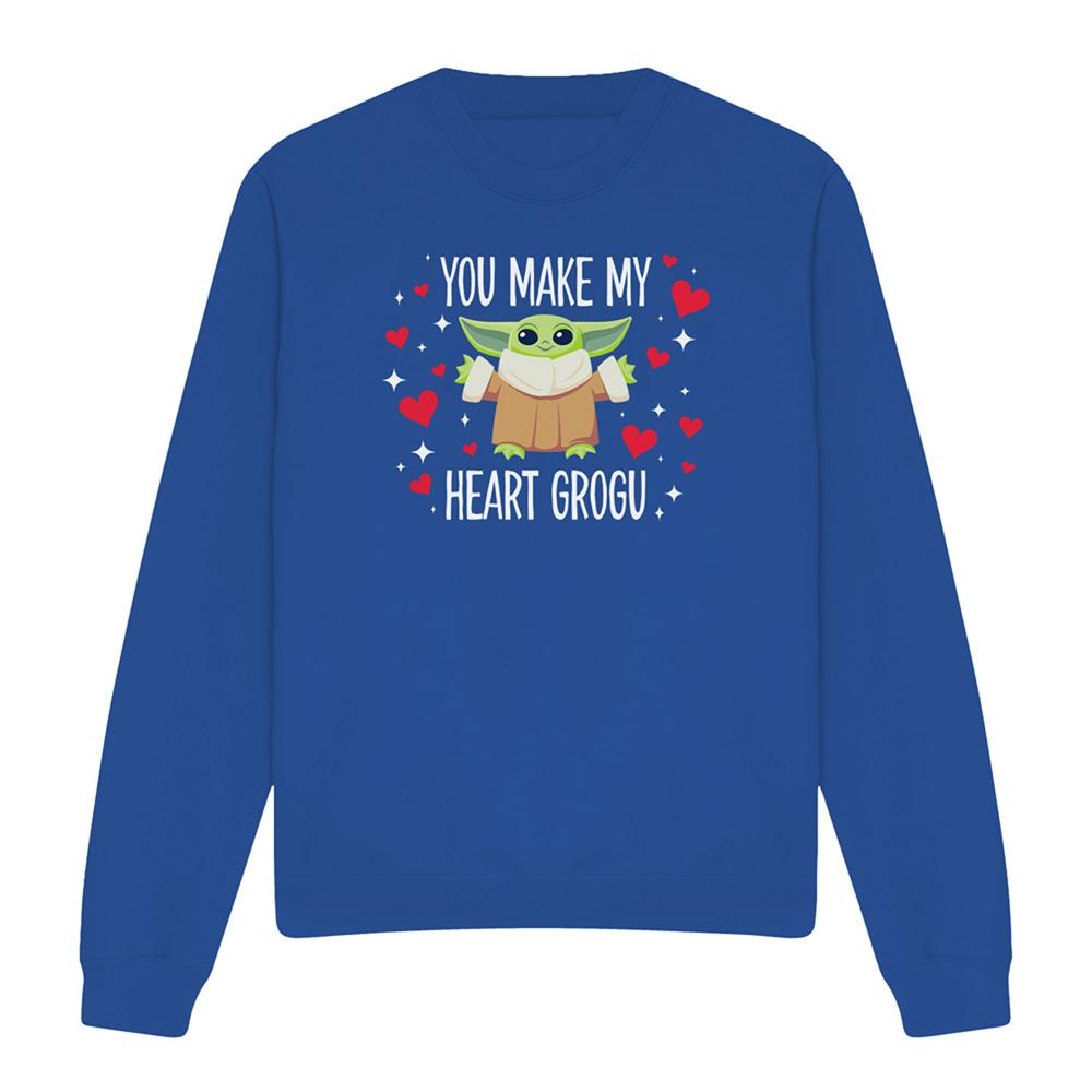 Star Wars: The Mandalorian Unisex Adult You Make My Heart Grogu Sweatshirt