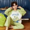 100% Combed Cotton Boys Pajama Set Long Sleeve Cartoon Print Sleepwear Teens 8 Years Lightweight Home Wear