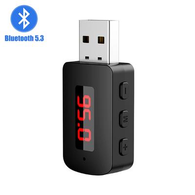 Adaptor wireless pentru mașină Bluetooth 5.4 Transmițător receptor Audio Adaptor AUX pentru audio auto, muzică, căști AUX Mâini libere