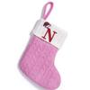 Thickened Christmas Alphabet Knitted Socks Large Capacity Candy Gift Bags  Xmas Gift