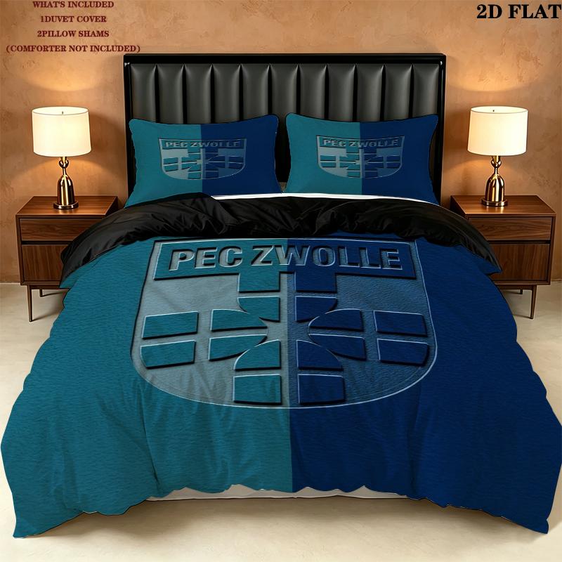 Pec Zwolle Pattern Bedding uilt Set uilt Cover Pillowcase Home Decoration Birthday Gift (1 * duvet cover + 2 * pillowcase without core)
