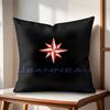 Classic JJEANNEAU Logo Cushion Cover Natural Linen Organic Fabric DoubleSided Printing Couch Pillow Covers Home Decor