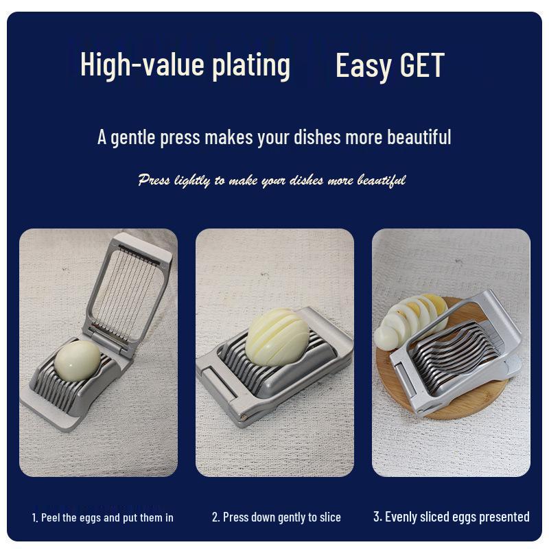 Multifunktionell äggskärare i aluminiumlegering för century- och vanliga ägg
