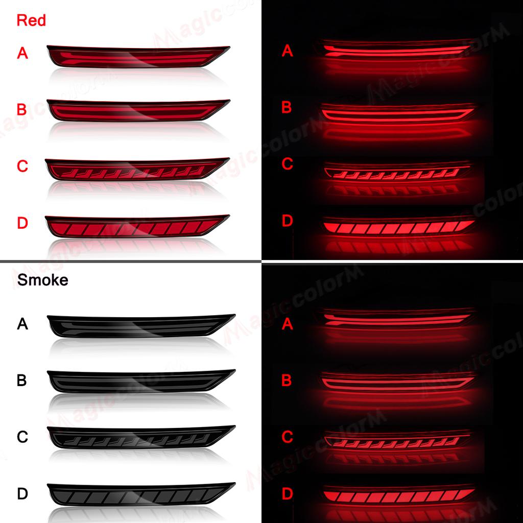 For Subaru Forester 2008 2009 2010 2011 2012 2013 2014 2015 2016 2017 LED Rear Bumper Reflector Lights Dynamic Turn Signal Brake