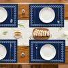 Artoid Mode Passover Hexagram Placemats Set of 4, 12x18 Inch Seasonal Star of David Je Chanukah Table Mats for Party Kitchen Dining Decoration