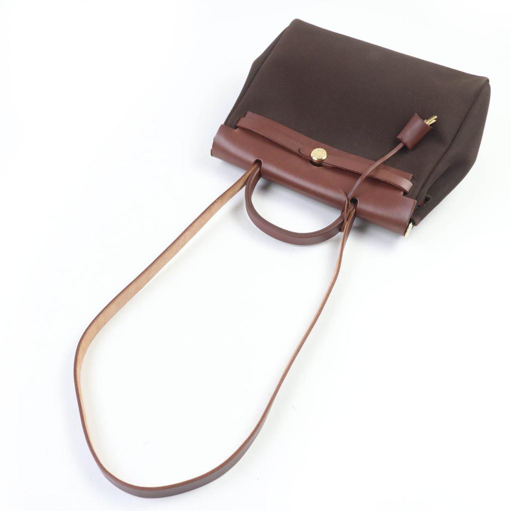 HERMES Shoulder Bag Herbag PM Vibrato Brown Towar Officier Women Used