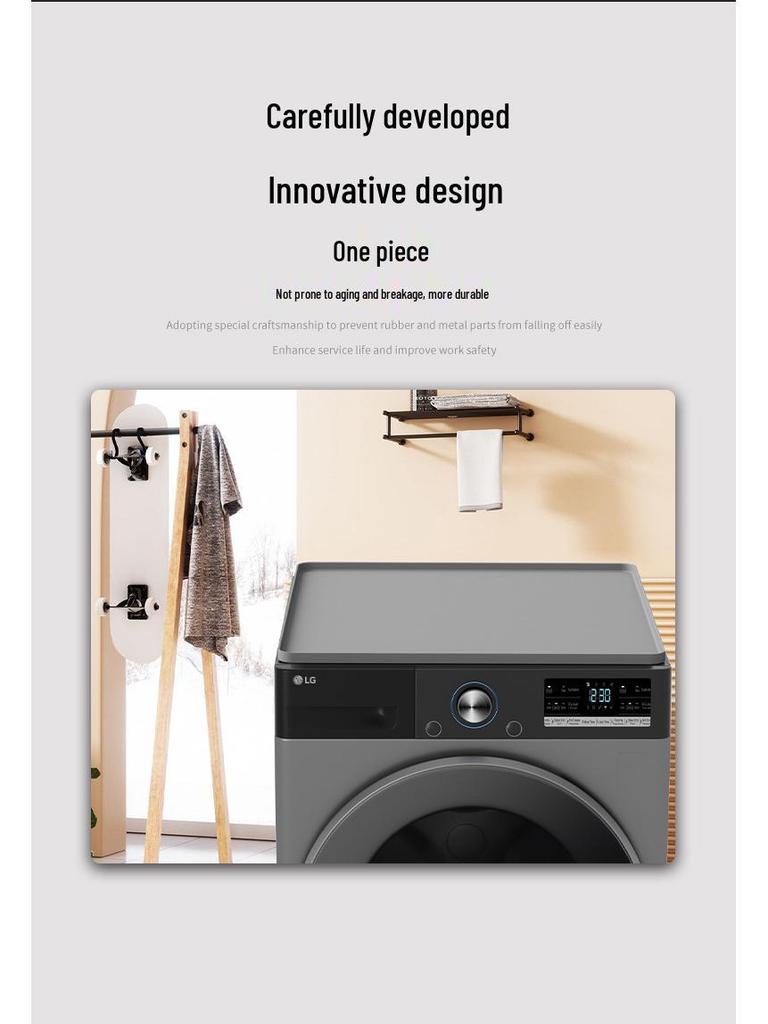 Washing Machine & Fridge Silicone Dust Protector: Heat-Resistant, Non-Slip, Multi-Functional Mat