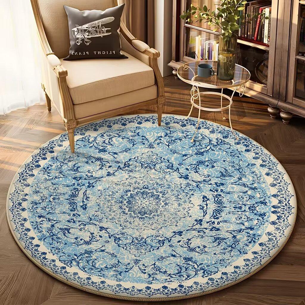 Boheems Rond Tapijt voor Woonkamerdecoratie Sofa Tafel Decoratie Huistapijten Zachte Flanel Stoelmat Groot Oppervlaktekleed voor Slaapkamer 60cm 23.62 in
