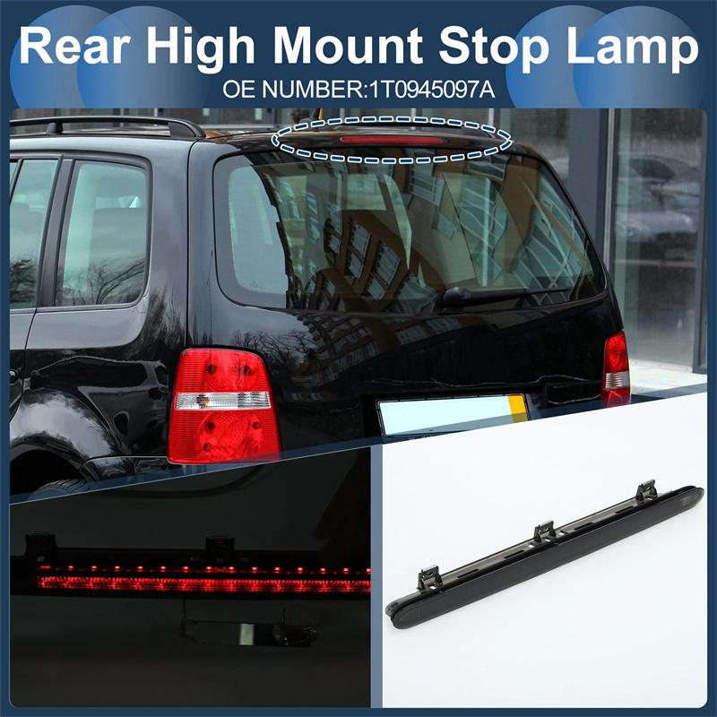 Additional Brake Lamp High Mount Stop Lamp Third Brake Light For Vw Touran 2003-2010 High Mounted Stop Light 1T0945097A Black