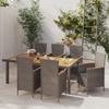Day and Night - Day and Night Garden Dining Set 7 Pieces and Gray Synthetic Rattan Cushions