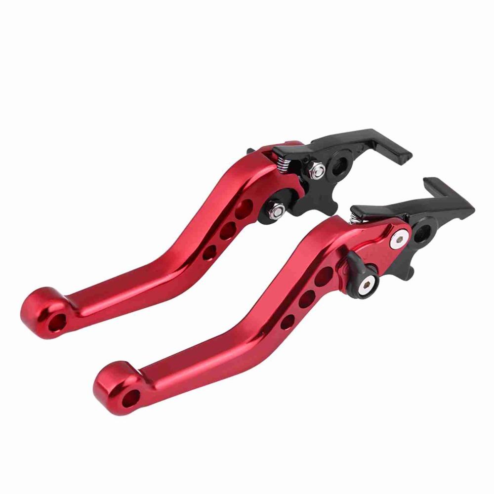 2pcs CNC Aluminum Brake Clutch Levers Red/Black Modified Brake Lever For Dual-Disc Motorcycle