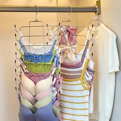 3 Pack Multi-layer Non-Slip Bra Organizer Hanger Effortlessly Storage Sport Bras Camisoles & Swimsuits Tops Skirts Dorm Wardrobe