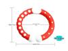 Colorful Baby Teething Ring - Rubber Hand Grip Toy with Multiple Colors, CPC CE Certified