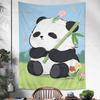 Cute Cartoon Panda Cartoon Tapestry Home Decoration Hippie Bohemian Decoration Divination Home Decor