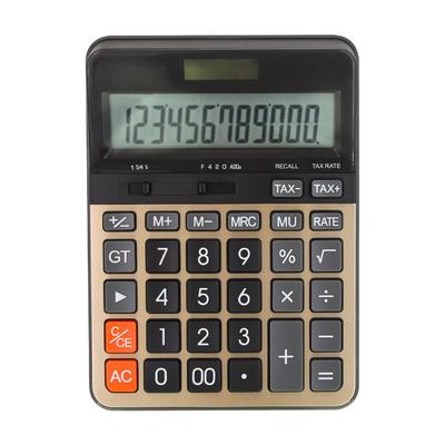 TOSSOW Large Calculator for Office and Business Portable with Large LCD Electronic Calculator Use, Display, Solar-Powered