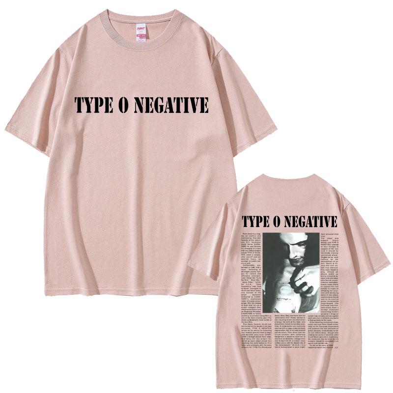 Rock Band Type O Negative Peter Steele T Shirts Unisex Women Vintage Metal Gothic Tshirt Male Casual Oversized Pure Cotton Tshirts