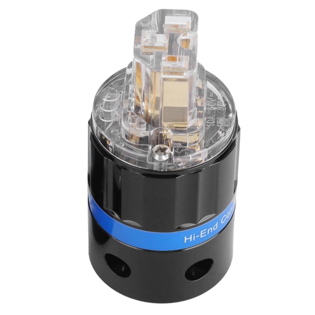 Monoso Stecker Transparent Reines Kupfer Vergoldet o Stromstecker 100~250V(F105G )