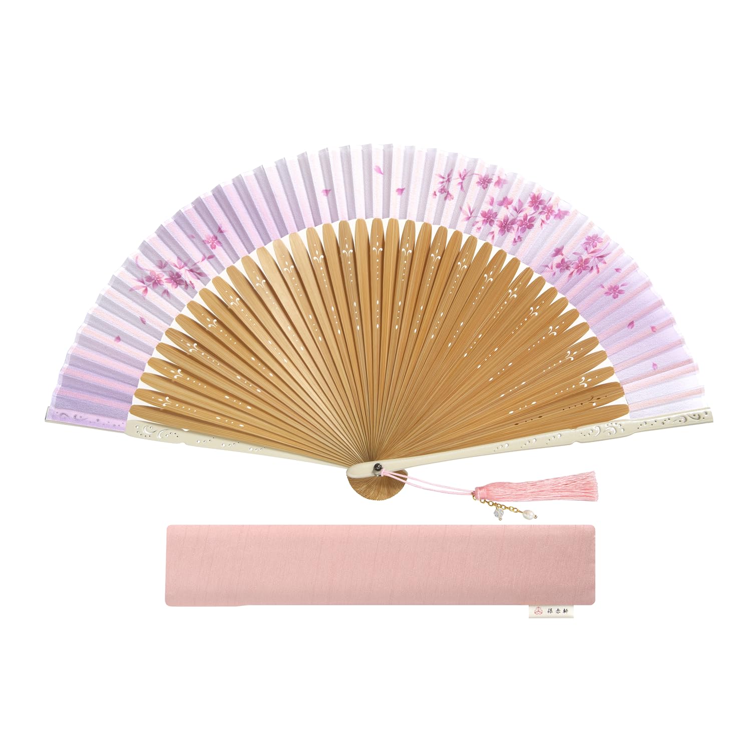 

бренд складных вееров, сочетающий традиционное мастерство и современность Для женщин Японская одежда вишня складной подарок [HOSEKKEN] [Высокая чувствительность] розовый