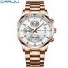 CRRJU 2214New six-hand steel strap solid men's hot-selling casual personalized watch, fashionable and popular for men