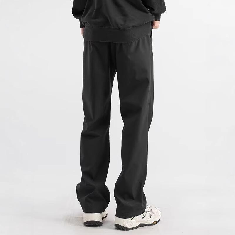 Unisex American Minimalist Waterproof Windbreaker Pants - Summer Outdoor Straight-Leg, Solid Color, Trendy